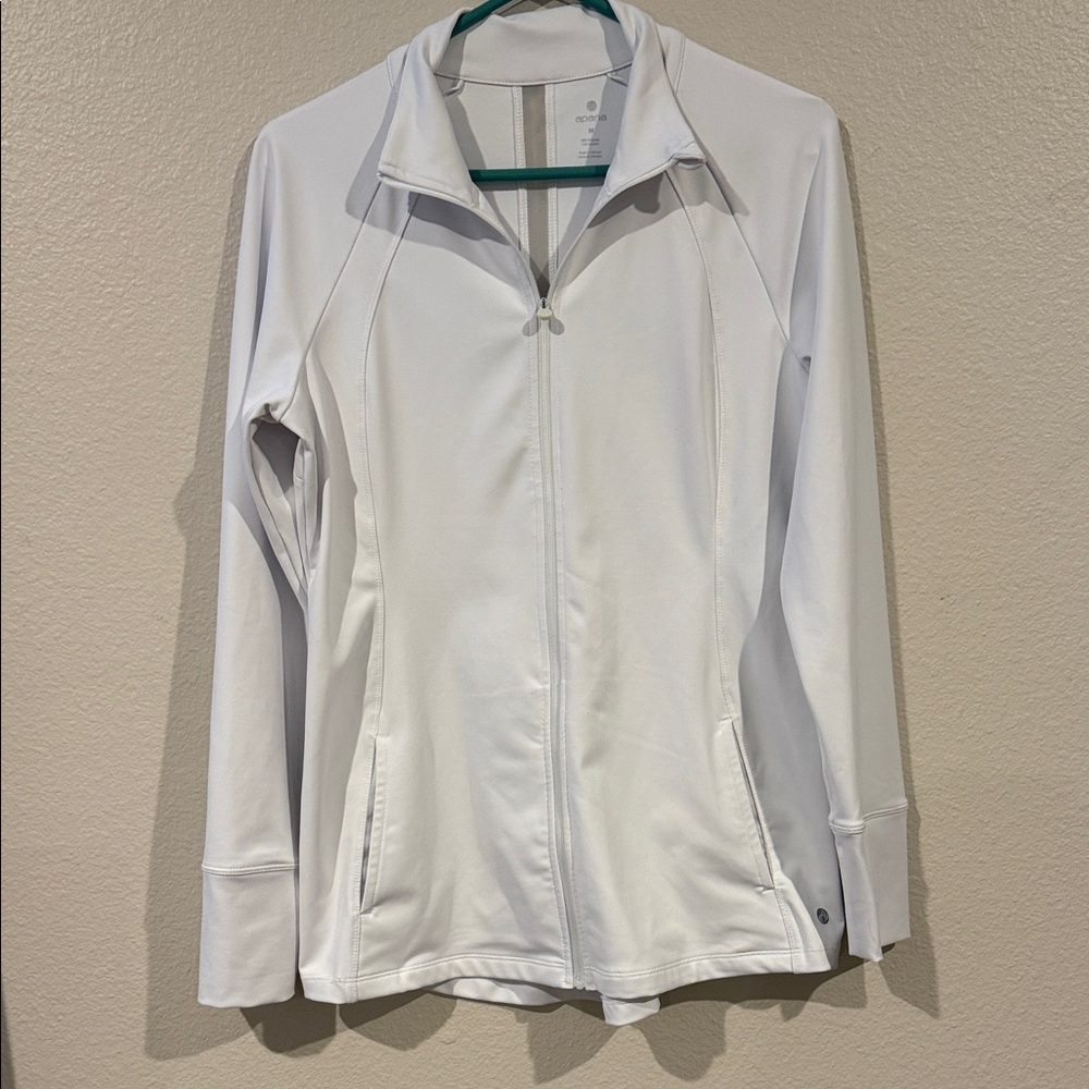 Apana Women's Classic White Full-Zip Jacket